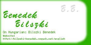 benedek bilszki business card